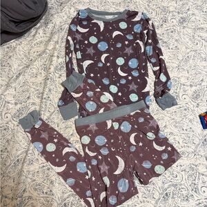 Little Sleepies Blue to the Moon and Back Pajamas 7/8
